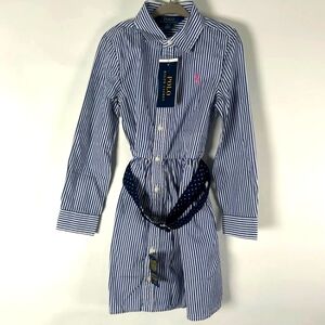 Polo Ralph Lauren Girls' Bengal Striped Shirt Dress - Little Kid
